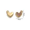 Acero Inoxidable Goteo de Aceite Pequeño Colgante de Amor DIY Colgante Pequeño para Teléfono Móvil Accesorios de Joyería Pulsera de Corazón de Melocotón Colgante para Pendientes Lote