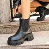 Botas de plataforma estilo Martin para mujer, colección otoño/invierno 2026, botines con altura añadida para mujeres petite, forradas de felpa, elegantes
