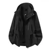 Chaqueta unisex 3 en 1 a prueba de viento e impermeable para exteriores estilo Luotuo para mujer, abrigo de montañismo desmontable para personas petites