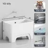 Fregadero Mopero Pequeño para Balcón de Casa, Lavabo para Piso de Baño, Fregadero Mopero Cerámico Alto de Pie, Tamaño Grande