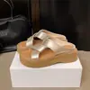 Sandalias de tiras cruzadas con plataforma gruesa para mujer, nueva moda de verano 2026, casual, versátiles, sin cordones, puntera abierta, sandalias de playa