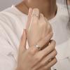 Anillos Vintage Estilo Pareja Doble Felicidad de 1.0m, Anillos Galvanizados en Oro Blanco Envejecido con Caracteres de Felicidad, Anillos Ajustables para Hombres y Mujeres, Joyería al por Mayor