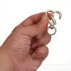Venta Directa de Fábrica Llavero Pequeño en Forma de Corazón Durazno Rojo Accesorios DIY Joyería de Aleación de Zinc Llavero con Cierre de Resorte