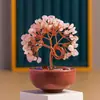 Árbol de la Fortuna de Ágata de Cristal Natural Taza de Té Recipiente del Tesoro Árbol de Cristal Árbol de la Fortuna de Cristal Adorno Atractor de Riqueza para Escritorio Venta al por Mayor