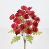 Flores Artificiales Populares Transfronterizas, Margaritas Pequeñas de 7 Ramas, Crisantemos Artificiales, Ramilletes de Flores Falsas para Decoración del Hogar, Flores Artificiales al por Mayor