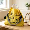 Bolso de mujer bordado, bolso de hombro de lona, bolso de mano artístico, diseño de patrón exquisito, para el día a día informal, almacenamiento de gran capacidad