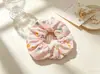 Scrunchies de Tela Estilo Vintage al por Mayor, Cintas para el Cabello Coreanas con Bordado Floral a Cuadros, Suministro para Tiendas de Accesorios, Directo de Fábrica