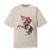 Comercio Exterior Transfronterizo San Miguel Cho En Stock de Moda Estilo Americano High Street Estampada Casual Holgada Camiseta de Manga Corta
