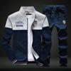 Suéter de primavera y otoño transfronterizo para hombre, traje deportivo juvenil, uniforme de béisbol ajustado, chaqueta de manga larga, estilo coreano para estudiantes