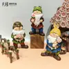 Novos Produtos Transfronteiriços Ornamentos Pequenos para Jardim Externo e Pátio Decorações para Sala de Estar em Casa Artesanato de Resina de Anão Desenho Animado
