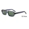 Nuevas Gafas de Sol de Alta Gama de Venta Caliente Transfronteriza, Gafas de Sol de Acetato con Montura Cuadrada de Moda, Gafas Retro Anti-UV