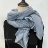 Bufanda de algodón y lino con encaje estilo francés, nuevo chal artístico de primavera y otoño para mujer, bufanda fina de gasa para otoño e invierno, bufanda de seda de moda para invierno