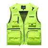 Estilo Novo Primavera e Outono Malha Secagem Rápida Colete Masculino Casual Outdoor Múltiplos Bolsos Colete de Pesca Jaqueta Verão 8512