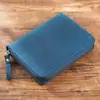 Nueva Bolsa con Cremallera A6 Cubierta para Cuaderno de Páginas Fijas Grano Primera Capa Piel de Vaca Cubierta para Cuaderno Bloc de Notas Núcleo de Reemplazo