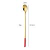304 Aço Inoxidável Colher Estilo Coreano Longo Punho Ice Spoon Colher de Mistura Colher de Mistura de Alto Valor de Cor Mel Colher Longa