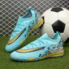 Zapatos de fútbol nuevos al por mayor transfronterizos para hombres y mujeres, modelos juveniles, con tacos largos, tacos pequeños, antideslizantes, transpirables y duraderos, adecuados para entrenamiento y partidos, disponibles en stock