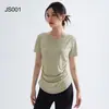 Top Fitness Manga Curta com Efeito Gelo para Afinar a Cintura Feminino com Pregas Laterais para Emagrecer, Respirável, Secagem Rápida, Top para Corrida, Camiseta Esportiva Versátil para Yoga