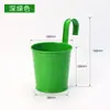 Ganchos Metálicos para Colgar en Balcón para Macetas, Macetas Colgantes de Hierro Forjado para Plantas de Colores, Suculentas y Flores, Ganchos de Cubo Metálicos