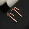 Nuevos Pendientes Geométricos Largos en Tira para Mujer, Estilo Vintage Simple de Doble Uso, Accesorios para Orejas de Estilo Nicho Irregular Dulce-Cool