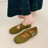 Zapatos Planos de Ballet de Moda Retro 2025 Primavera y Otoño Nuevos Zapatos de Abuela de Tacón Bajo Mocasines Planos para Mujer para Uso en Exteriores