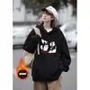 Moletom Retro Americano Ins Tendência para Homens e Mulheres no Outono e Inverno Jaqueta com Capuz Solta Espessa Aconchegante de Lã Tamanho Grande