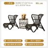 Cadeira de vime única de designer nórdico Sofá de varanda para casa Ins Homestay Hotel Indoor Real Rattan Chair Fox Recliner