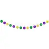 Novo Produto Bandeira de Mardi Gras Decoração para Festa Temática Mardi Gras Adereços Banner Cauda de Peixe Pingente de Balão