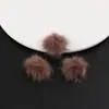 Parche de Bola de Piel Sintética de Visón Parche DIY Hecho a Mano Accesorios para Tocados Ropa Accesorios de Material para Joyería Hebilla de Disco Semicircular