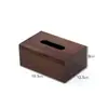 Caja de Pañuelos de Nogal Negro para el Hogar, Sala de Estar, Escritorio, Mesa de Café, Caja de Almacenamiento para Servilletas, Caja de Servilletas de Hotel