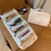 Nueva Bolsa Plegable para Almacenamiento de Cosméticos, Conejo Lindo con Orejas Plegables, Gran Capacidad, Portátil para Viajes, Bolsa de Maquillaje Dividida y en Capas para Mujeres