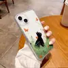 Funda de Teléfono Transparente de Gato de Dibujos Animados Linda Adecuada para Apple 18Pro Funda Protectora Transparente Iphone15 Funda Suave