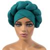Turbante Trança Grande de Seda de Leite Mais Vendido Europeu e Americano Cor Pura Turbante de Esponja Estilo Boêmio Gele Atacado