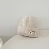 Chapéu de lã infantil, novo chapéu de tricô quente para outono e inverno, chapéu pulôver fofo de desenho animado de cordeiro para meninos e meninas, transfronteiriço