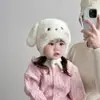 Gorro de Invierno para Bebé de Felpa con Orejas de Conejo Lindas, Gorro de Punto Grueso y Cálido, Gorro Protector de Orejas, Gorro a Prueba de Viento para Bebé