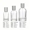 Venta al por mayor de fábrica botella de perfume de 30 ml botella de vidrio transparente de bayoneta de 100 ml botella de spray hidratante de 50 ml embotellado
