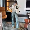 Jeans de maternidad con soporte para la barriga, nuevo modelo 2026, primavera y otoño, pantalones de pierna recta, corte ajustado, no restrictivos, pantalones de pierna ancha