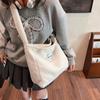 Bolsa de compras rellena, bolso de hombro, regalo de cumpleaños para mujer, bolso bandolera cuadrado de felpa para niña
