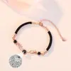 Un ciervo tiene tu pulsera de pareja de proyección 100 idiomas versión coreana de joyería simple pulsera de cuerda roja con pequeñas astas