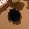 Estilo Coreano Novo Organza Ultra-Fada Borda Queimada Camélia DIY Presilha Lateral Elástico de Cabelo Acessório de Cabelo Corsage Roupa Acessórios Florais