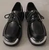 2025 Nuevos Zapatos de Hombre de Moda Marca de Gama Alta Zapatos de Dedo Gordo Primavera y Otoño Botas Martin de Caña Baja Zapatos Derby de Plataforma Nicho