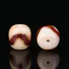 Cuentas Dzi Naturales Genuinas Estilo Tíbet, Ágata Roja Perlada Redondas para Collares, Colgantes, Pulseras DIY y Cuentas Espaciadoras al por Mayor