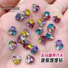 Pedras de Strass Coloridas para Nail Art Mini Pedras de Strass Empilháveis Cores Refrigerante Doce Pedras de Strass Empilháveis para Nail Art Coloridas de Cristal Iridescente Deslumbrantes