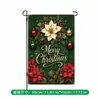 Bandeira de jardim de Natal, leque decorativo semicircular para pátio, dístico de Natal, tecido de fundo de banner de poliéster transfronteiriço