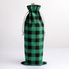 Bolsa de lino para vino tinto ventana abierta yute bolsa individual para botella de vino bolsa de embalaje para vino tinto de navidad bolsa de franela para vino tinto al por mayor