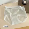 Falda Xiaolan L066 Sexy Encaje Gasa Burbuja Calzones Mujer Cintura Media Algodón Puro Agradable a la Piel Transpirables Sin Costuras
