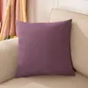 Fronha de Cor Sólida Fresca com Aparência de Linho Personalizada Capa de Almofada para Sofá Resistente ao Desgaste Fronha para Travesseiro de Quarto Sala de Estar Venda por Atacado