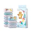 Mini Lenços Umedecidos Descartáveis para Mãos e Boca de Bebê Portátil Removível Lenços de Limpeza Pacote Pequeno Higiênico Lenços de Bebê