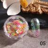 Lentejuelas para uñas nuevas transfronterizas ins Corea del Sur verano fresco piezas de flores pequeñas Piezas de flor pequeñas huecas azules y blancas para uñas