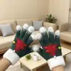 Nuevo Modelo de la Fábrica Original: Lindos Guantes Cálidos para Exteriores con Separación de Dedos Serie Navideña para Estudiantes, Adecuados para Otoño e Invierno