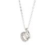 Pingente de Prata Esterlina S925 Colar com Moissanita 50 Pontos Cor D Colar com Diamante Moissanita Estilo Francês de Alta Qualidade